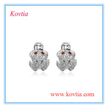 Wholesale trendy 925 sterling silver jewelry wholesale animal stud earrings imitation jewelry made in hongkong